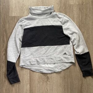 Adidas Gray and Black Turtleneck Sweater